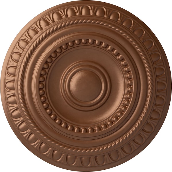 Ekena Millwork Artis Ceiling Medallion (Fits Canopies up to 6 7/8"), 15 3/4"OD x 1 3/8"P, Polished Copper CM15ARPOS - main